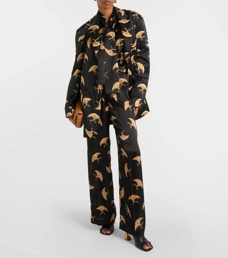Dries Van Noten Printed silk satin top 2