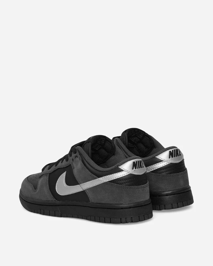 NIKE Women's Dunk Low Sneakers Black / Metallic Silver 4