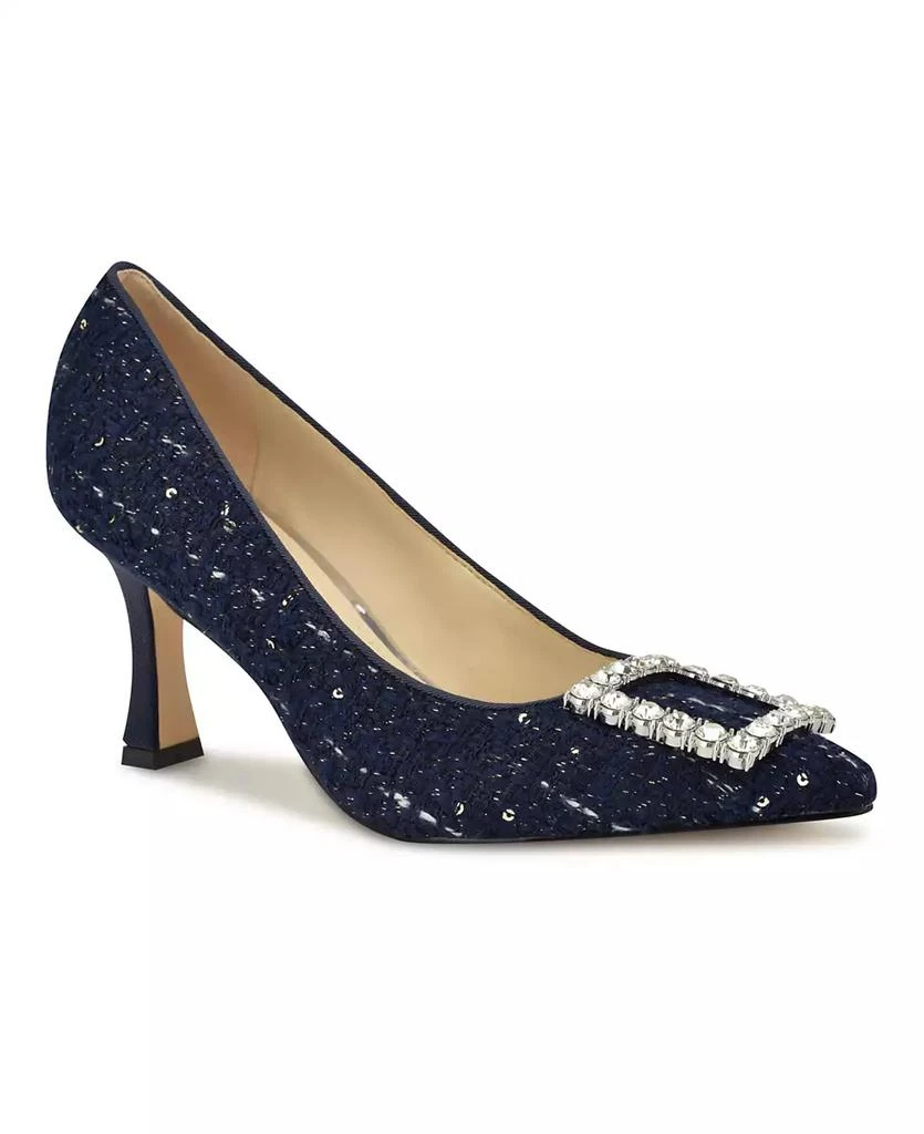 Nine West Women's Jaquee Pointy Toe Embellished Dress Pumps 1