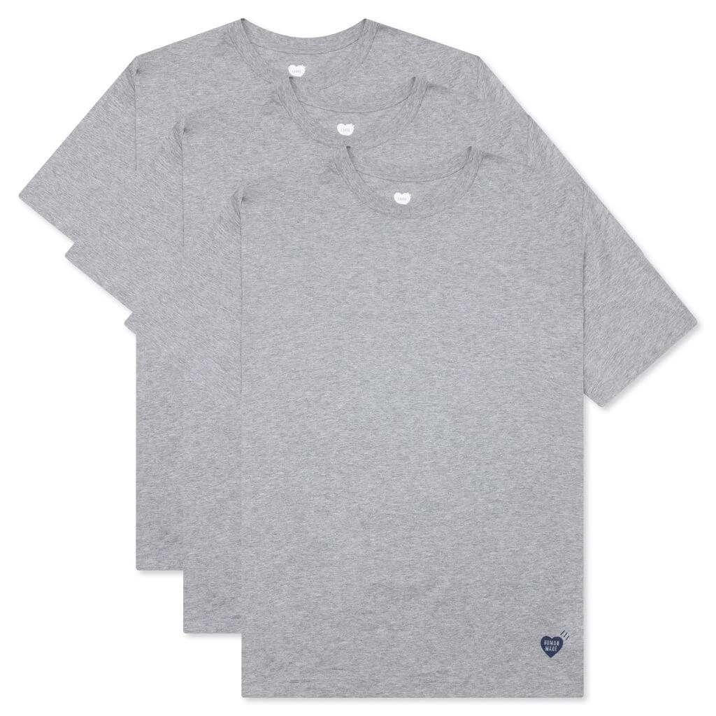 Human Made 3 Pack T-Shirt Set - Grey 1