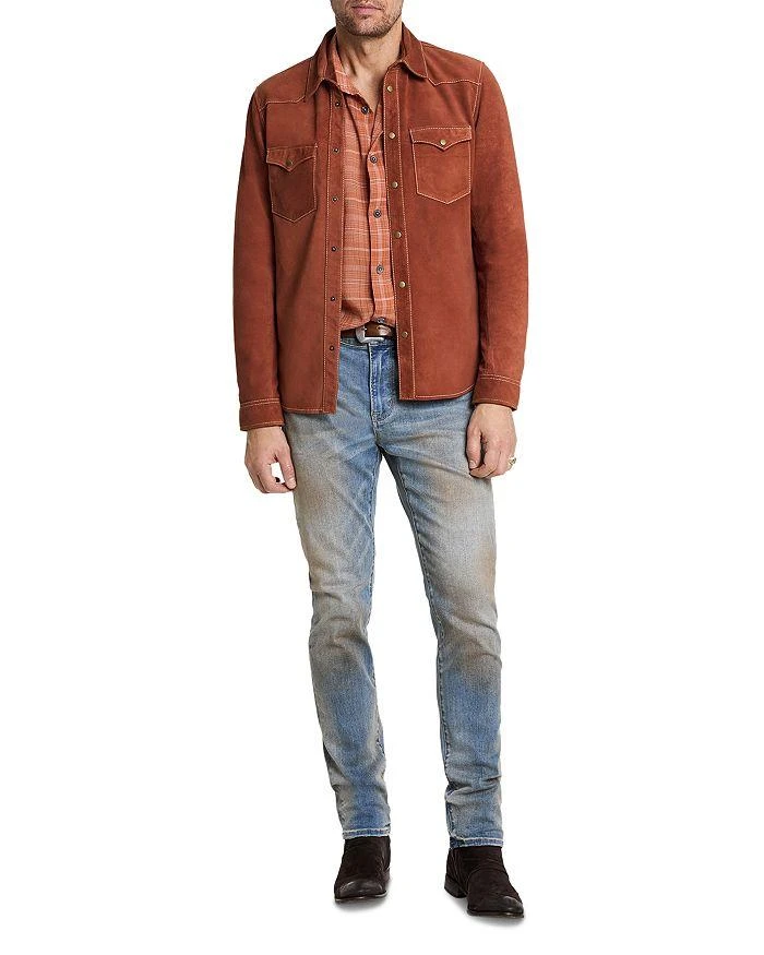 John Varvatos Mason Leather Western Shirt Jacket 2