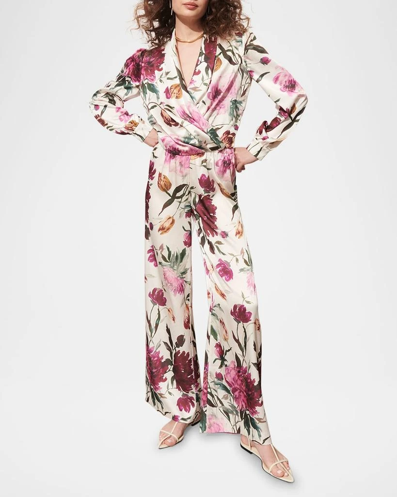 FIGUE Devon Floral-Print Wide-Leg Pull-on Pants 3
