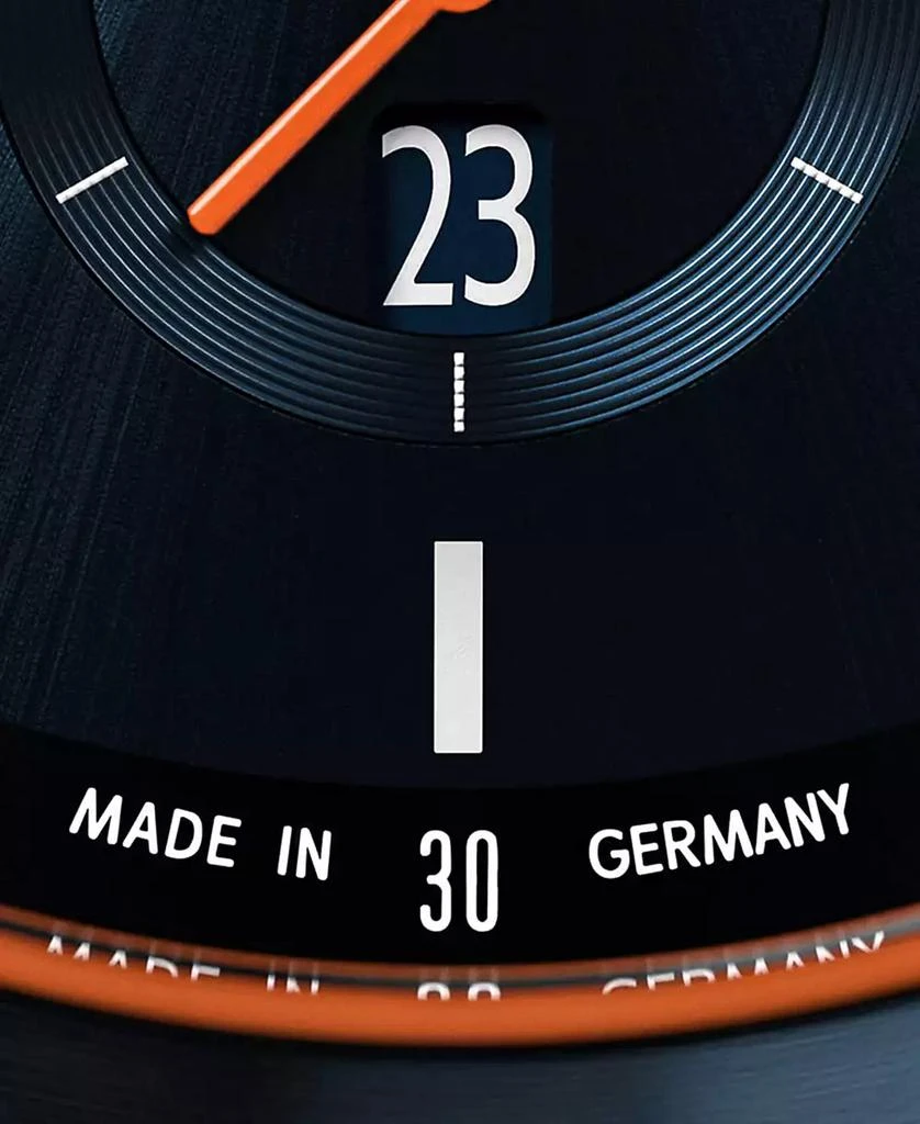 Lilienthal Berlin Men's Blue Orange Chronograph Blue Leather Watch 6
