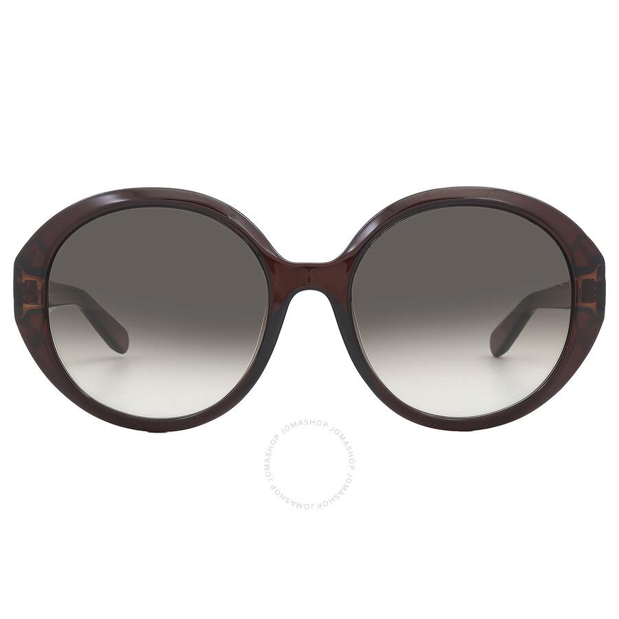 Salvatore Ferragamo Salvatore Ferragamo Grey gradient Oval Ladies Sunglasses SF1067S 210 57