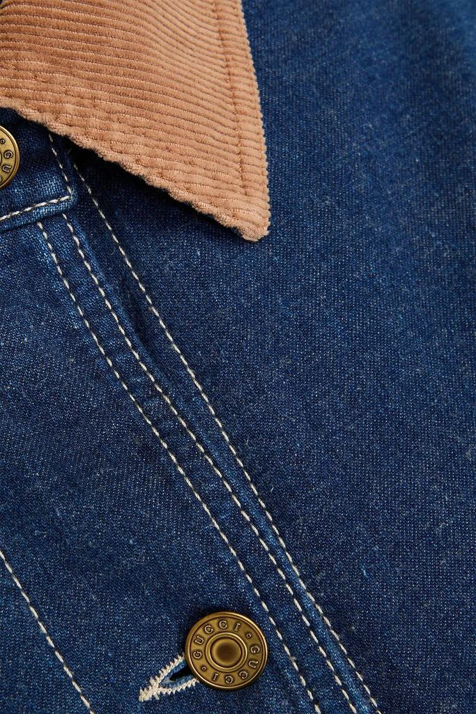 Gucci Corduroy-trimmed denim jacket 4