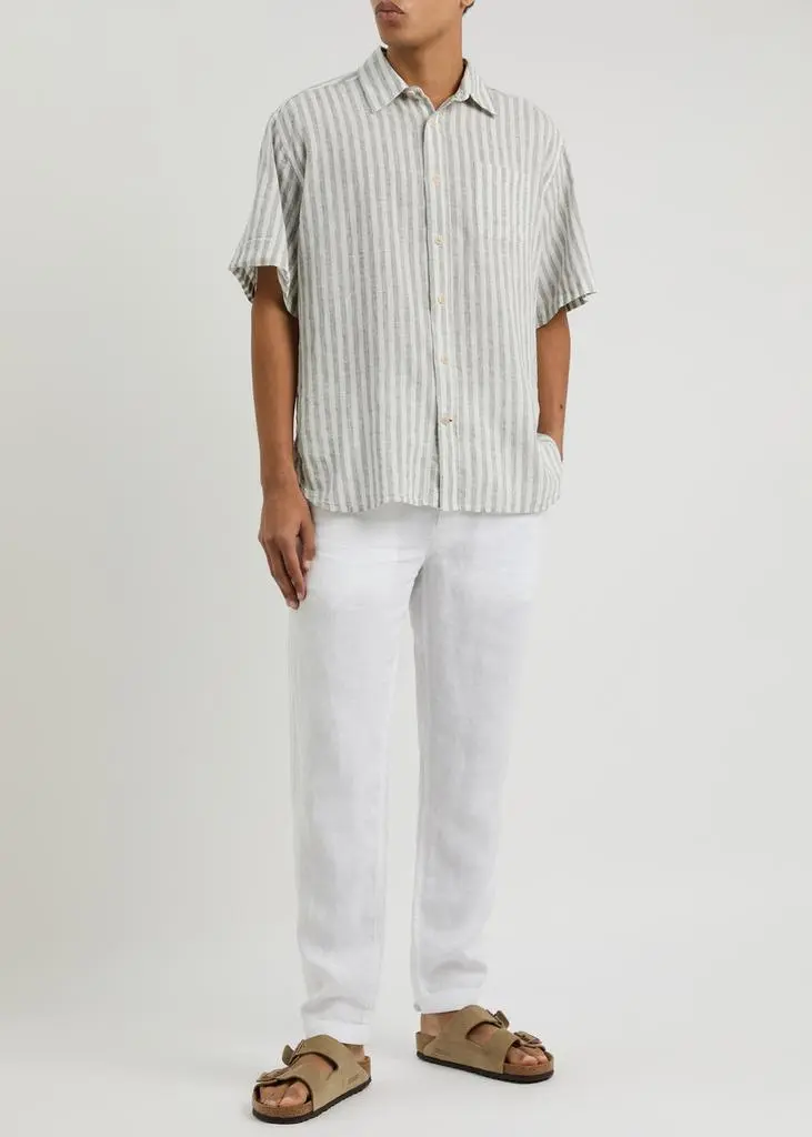 Oliver Spencer Atlanta striped woven shirt 4