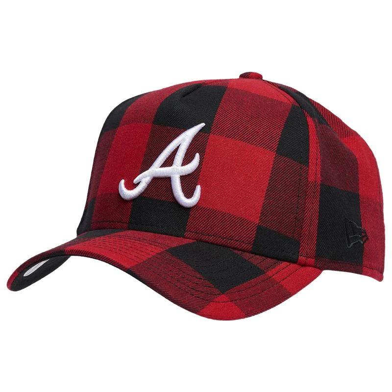 New Era New Era Braves Buffalo Plaid 9Forty Snapback - Men's 1
