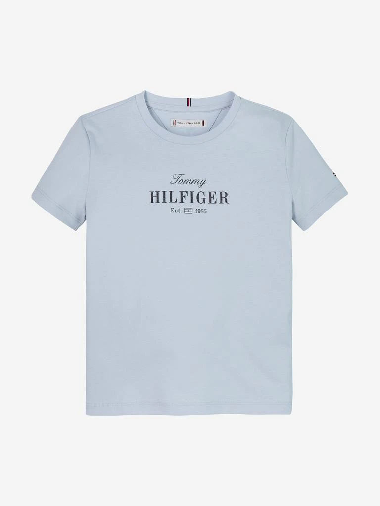 Tommy Hilfiger Tommy Hilfiger Girls Script Logo T-Shirt in Blue 1