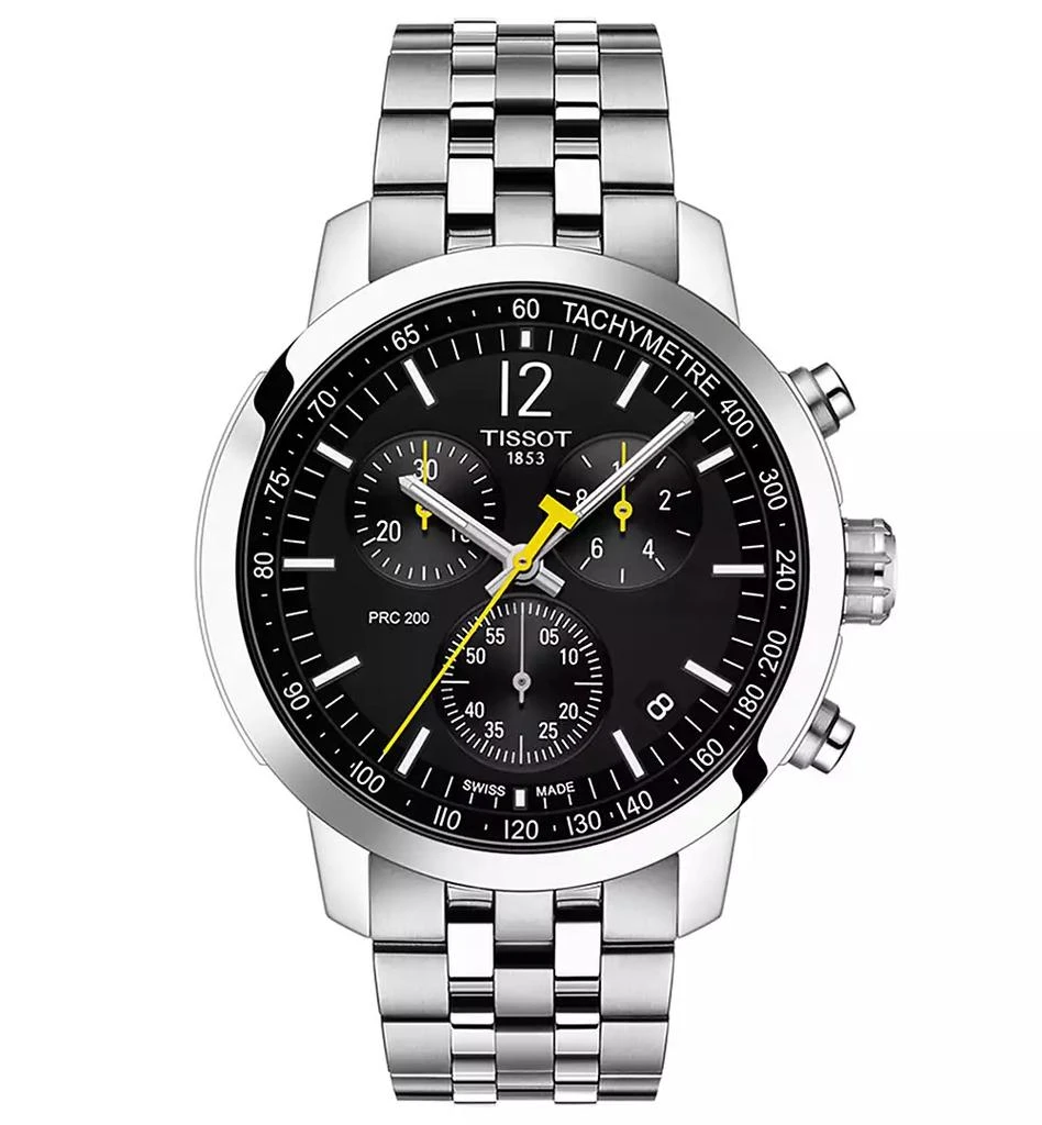 Tissot Men's Swiss Chronograph PRC 200 Stainless Steel Bracelet Watch 43mm 1