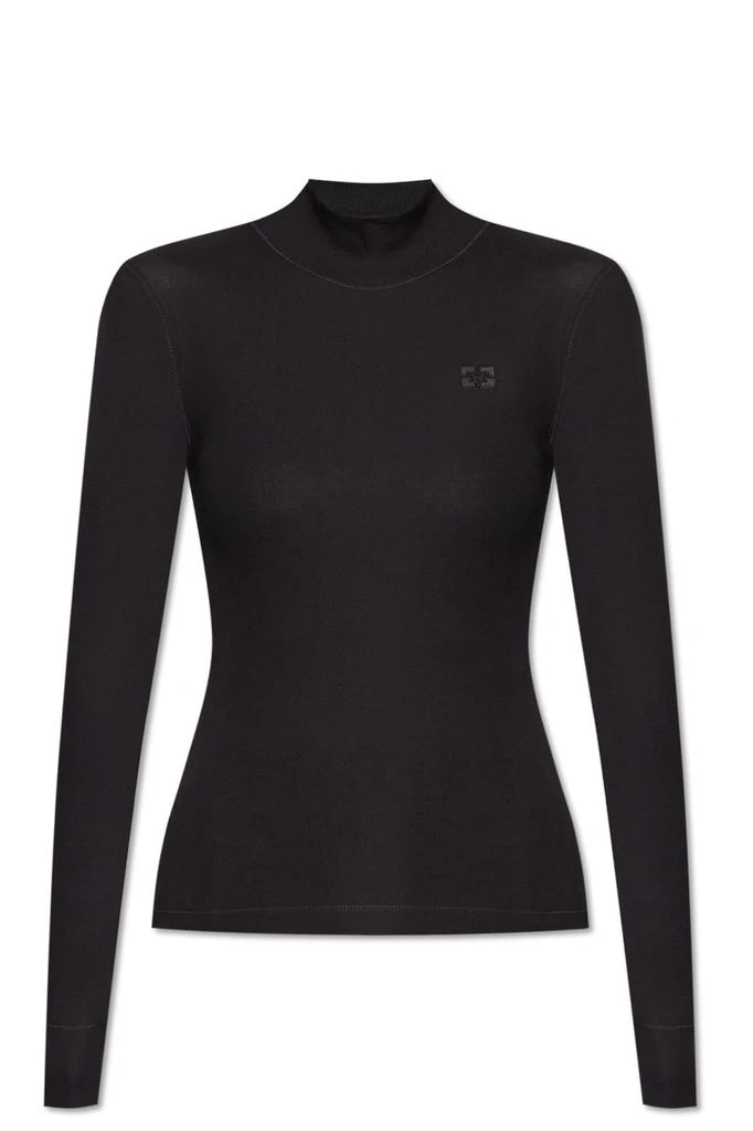 Ganni Ganni Turtleneck Ribbed Knit Jumper 1