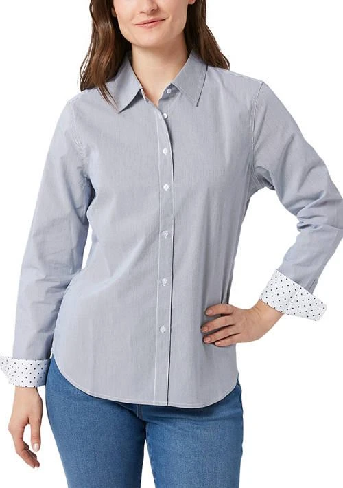 CHAPS Womens Square Neck Crinkle Top 1