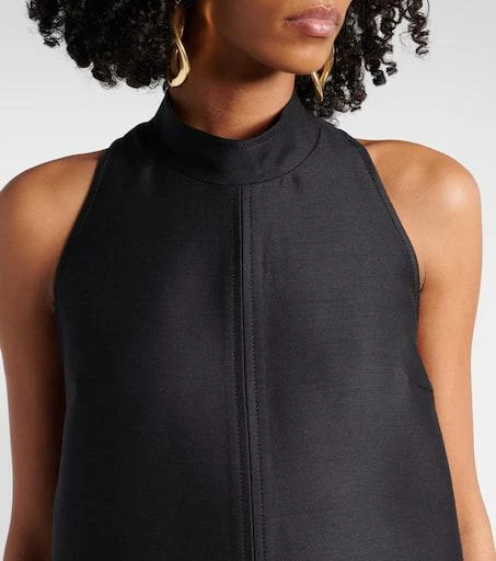 Tom Ford Belted wool and silk crêpe minidress 4