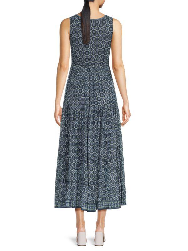 Max Studio ​Mesh Twist-Front Sleeveless Maxi Dress