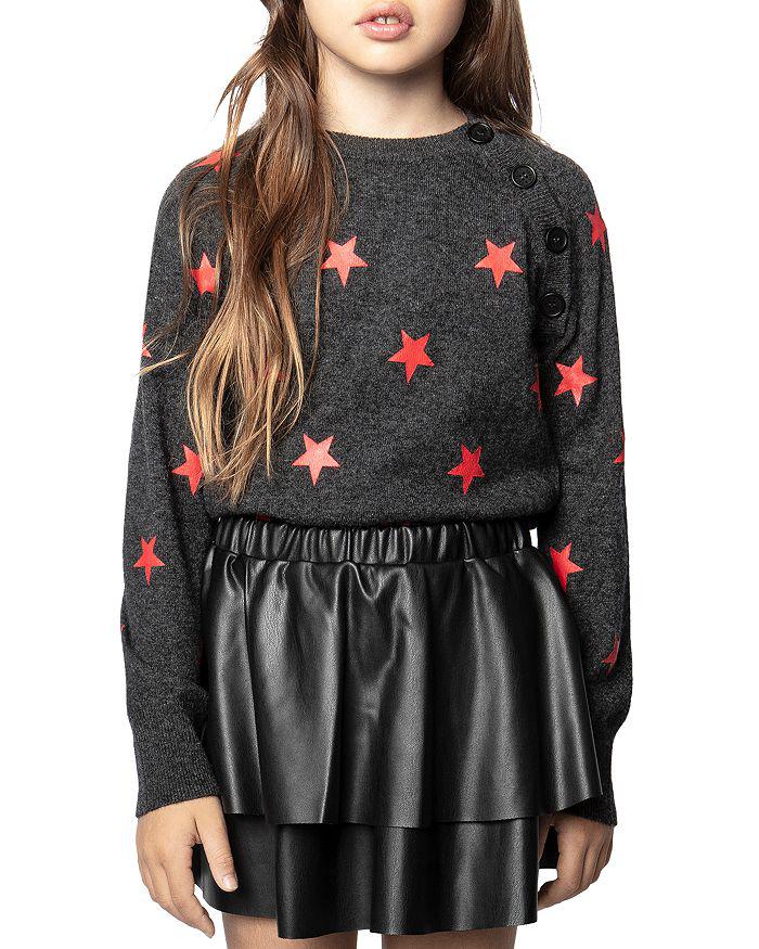 Zadig&Voltaire Girls' Ava Star Sweater - Little Kid, Big Kid