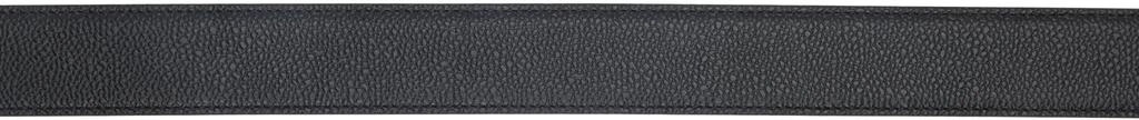 Thom Browne Black Pebble Grain Round Buckle Belt 2