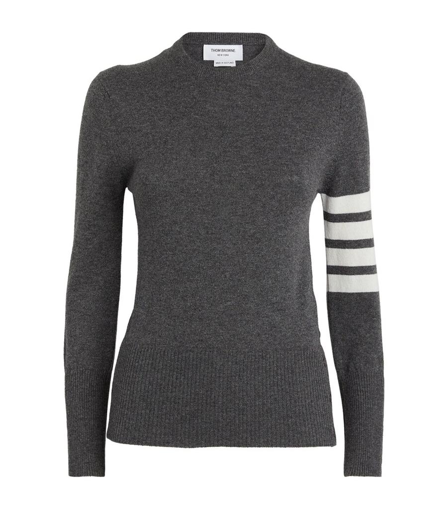 【送料&関税込】Thom Browne Cashmere Sweater Thom Browne waffle-knit Cashmere Swater | Grey | FARFETCH
