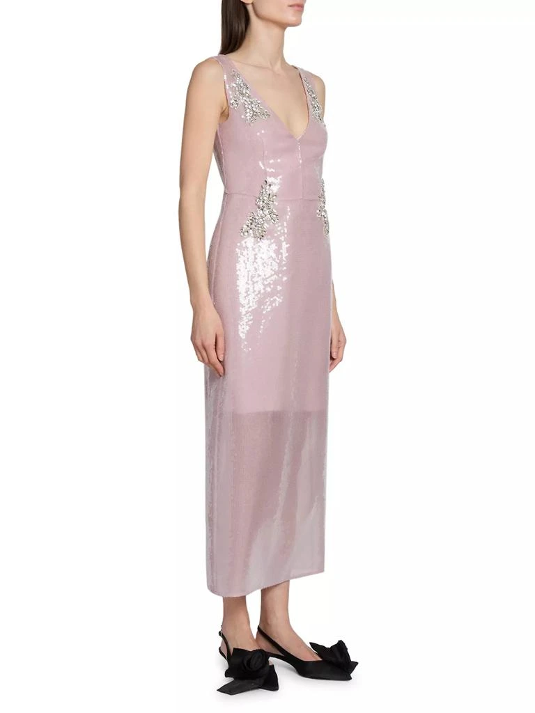 Erdem Sequin Embellished V-Neck Maxi Dress 4