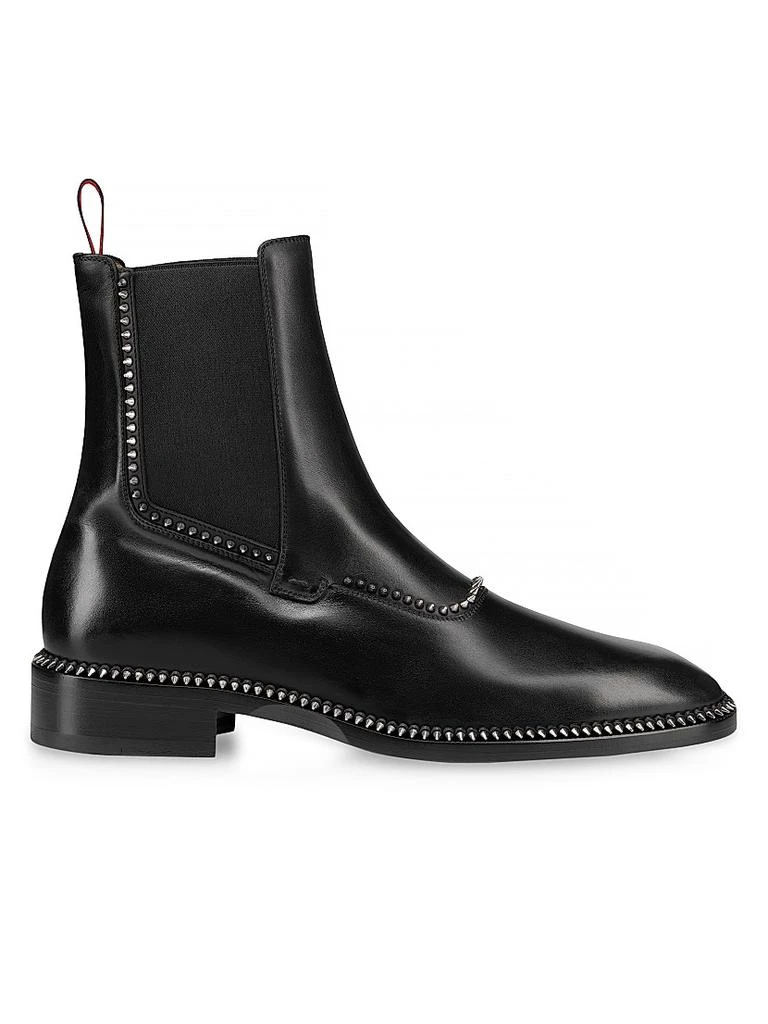 Christian Louboutin cocoriclou Black Leather Men\'s Boots Christian Louboutin Men Black Cocoriclou Studded Leather  main image 4