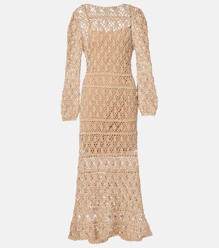 ANNA KOSTUROVA Bianca cotton crochet maxi dress