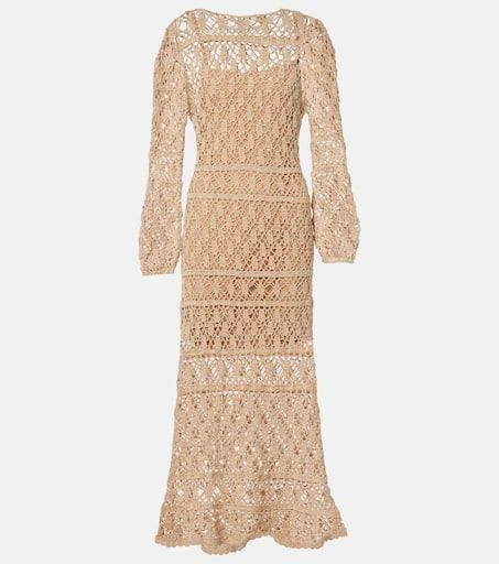 ANNA KOSTUROVA Bianca cotton crochet maxi dress 1