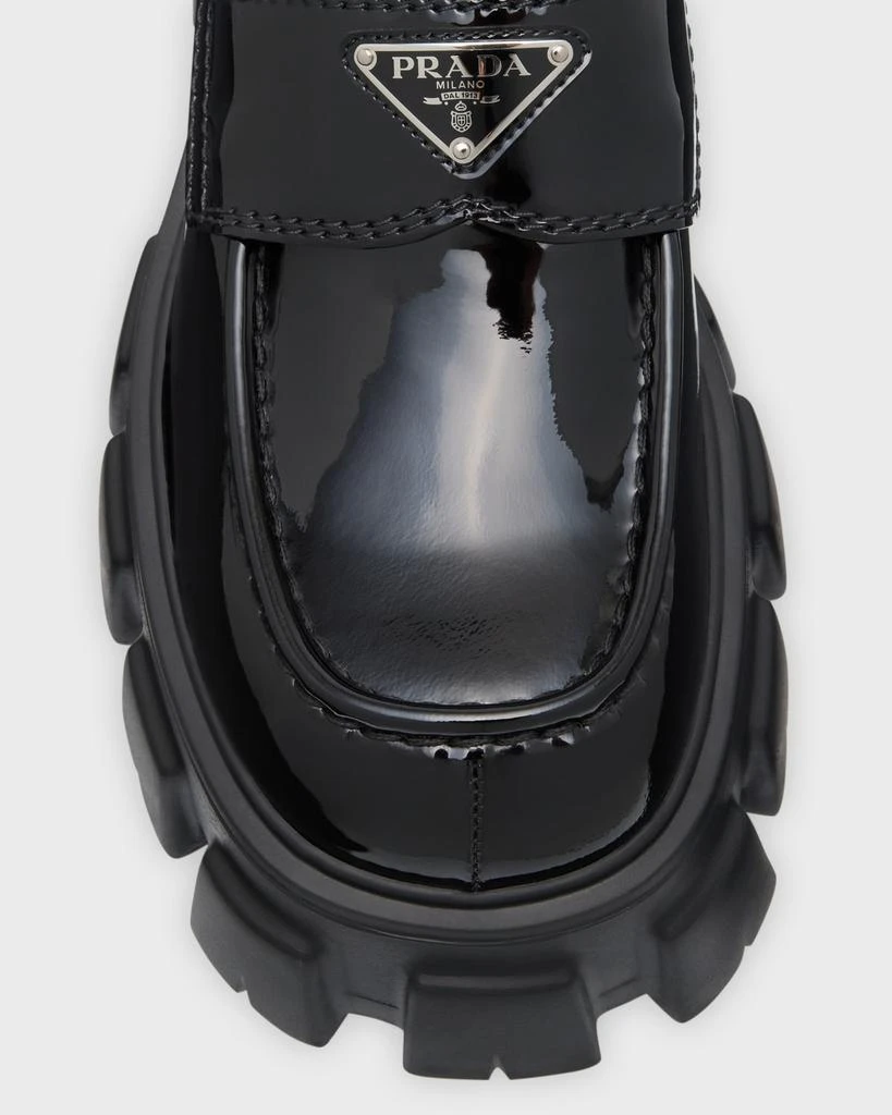 Prada Men's Monolith Patent Leather Loafers 5