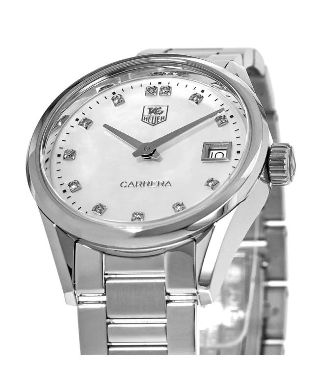 TAG Heuer Tag Heuer Carrera Quartz Mother of Pearl Diamond Dial Steel Women's Watch WAR1314.BA0778 2