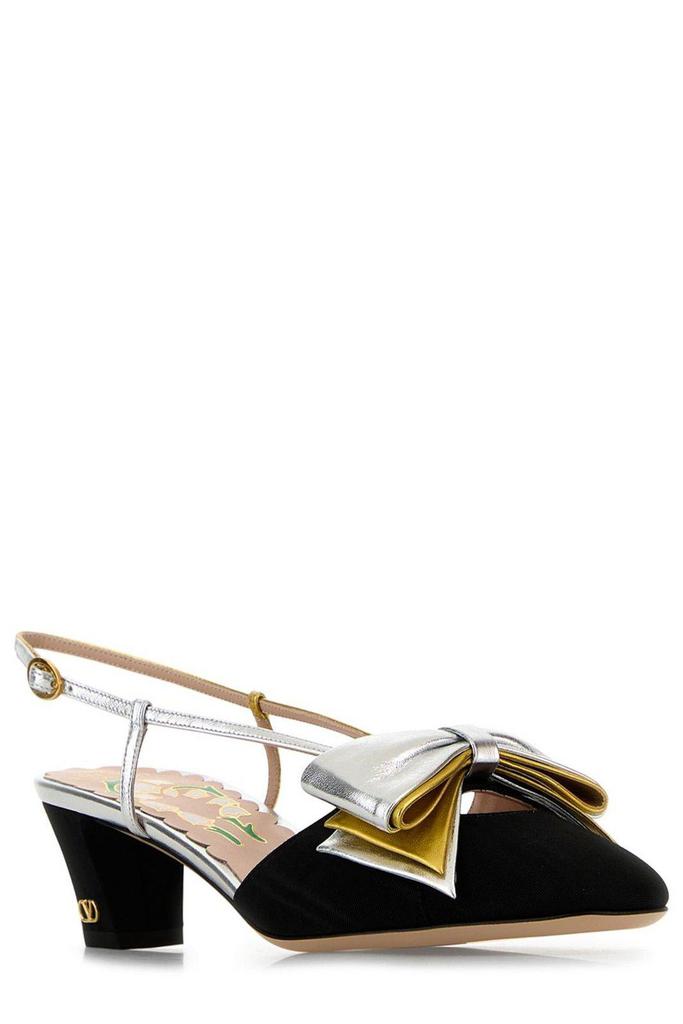 Valentino Bowow Crossover Strap Slingback Pumps