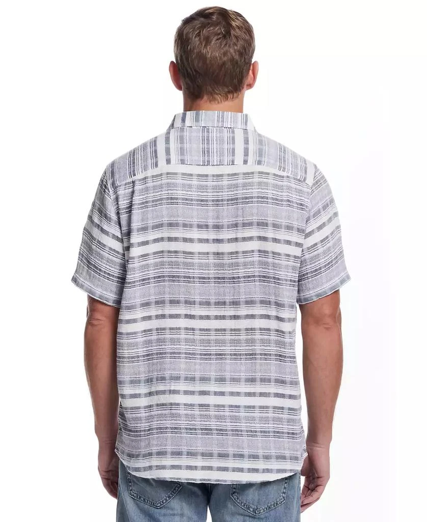 Weatherproof Vintage Men's Short Sleeve Dobby Stripe Button-Front Shirt 4
