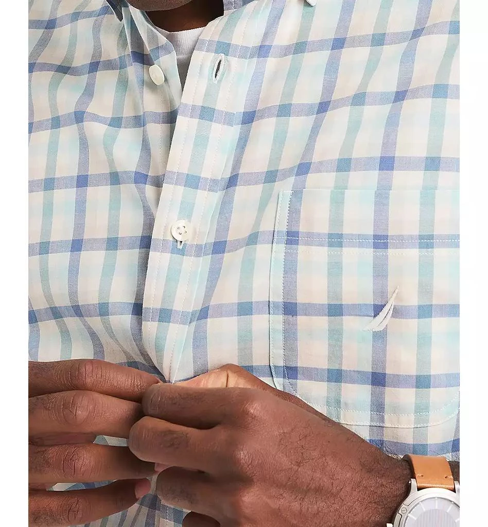 Nautica Men's Short Sleeve Button-Front Plaid Shirt 3