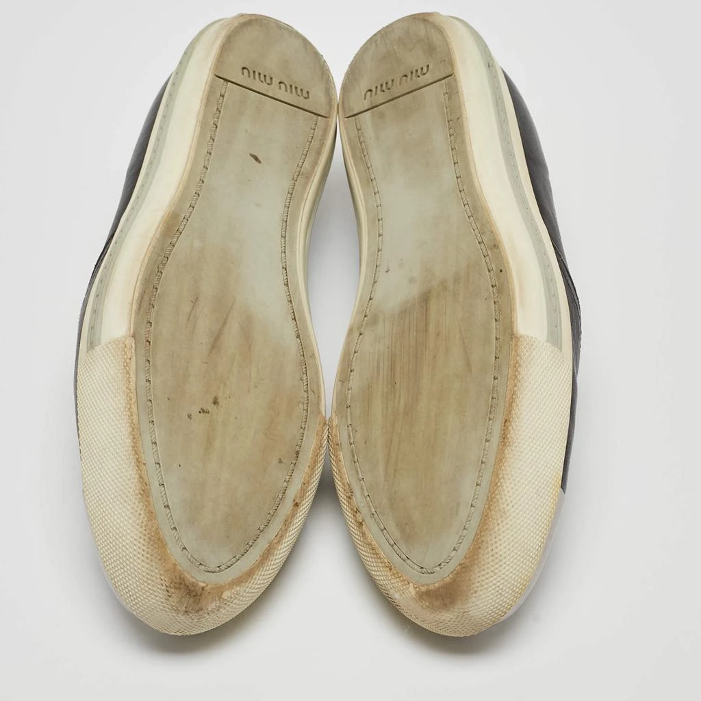 Miu Miu Miu Miu Black Leather Slip On Sneakers Size 41 6