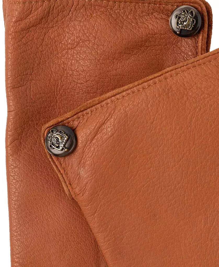 Ralph Lauren Pebble Leather Gloves with Horse Button 2