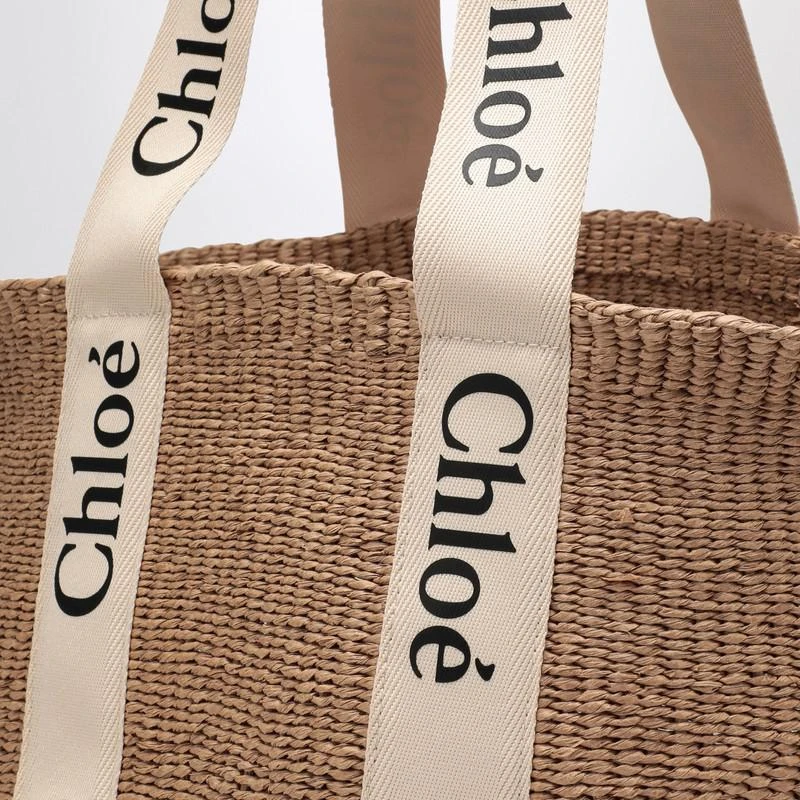 Chloé Woody large basket bag with white ribbon 6