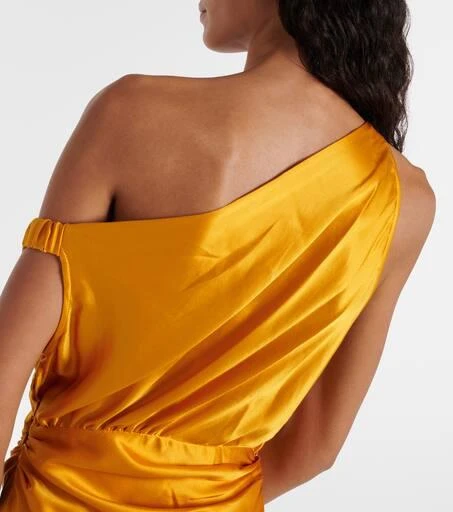 The Sei Draped silk satin wrap gown 7