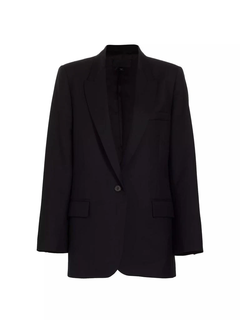 Nili Lotan Diane Single-Breasted Wool Blazer 1