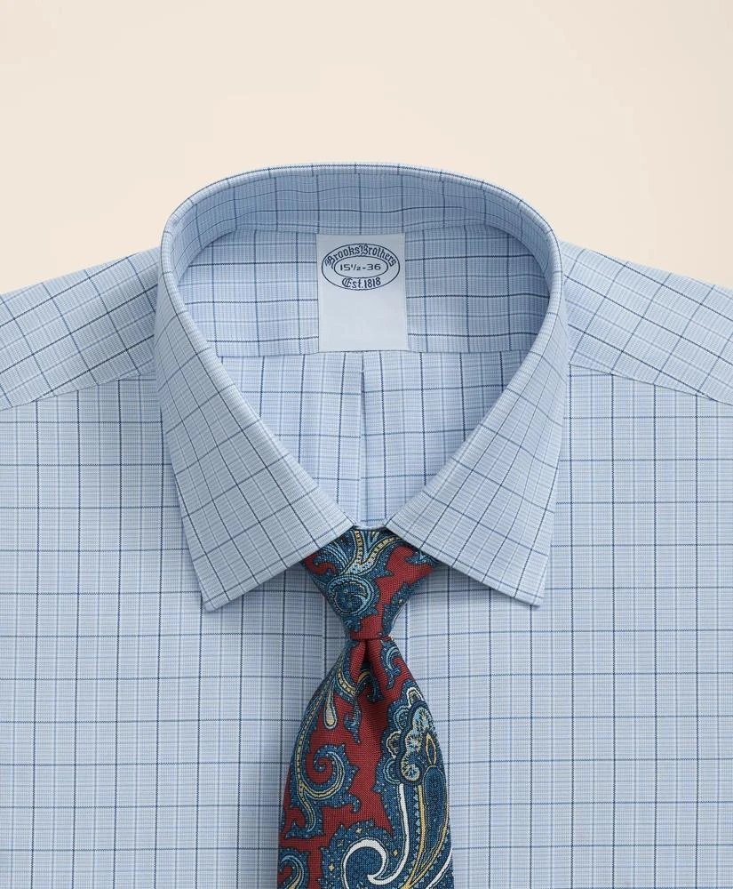 Brooks Brothers Stretch Supima® Cotton Non-Iron Pinpoint Oxford Ainsley Collar, Ground Check Dress Shirt 2