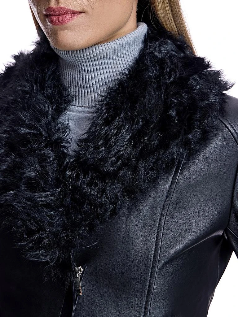 Maximilian Maximilian Leather Jacket with Lamb Collar 5