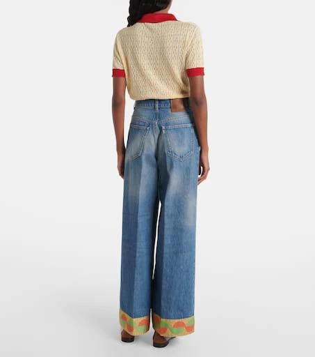 Valentino High-rise wide-leg jeans 3