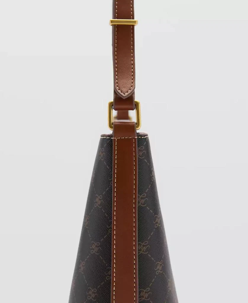 Mango Women's Metallic Detail Shopper Bag 5