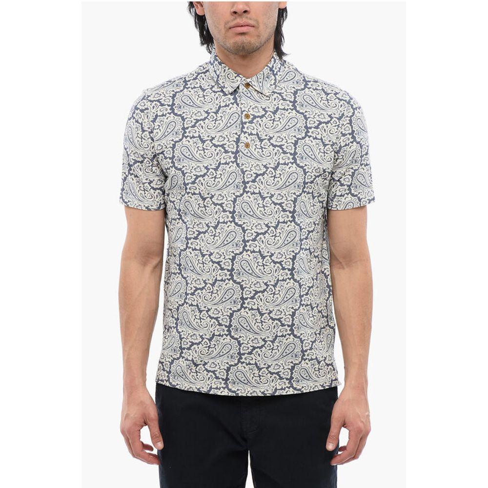 ALTEA Short Sleeved Polo With Paisley Men's Motif