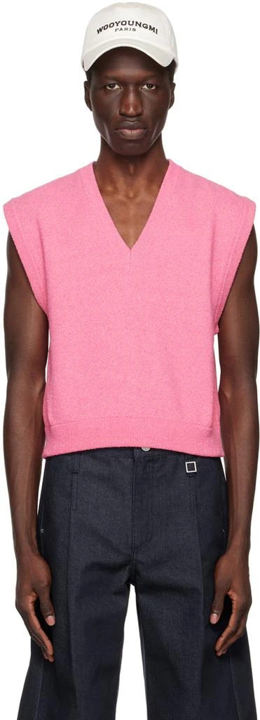 WOOYOUNGMI Pink V-Neck Vest 1