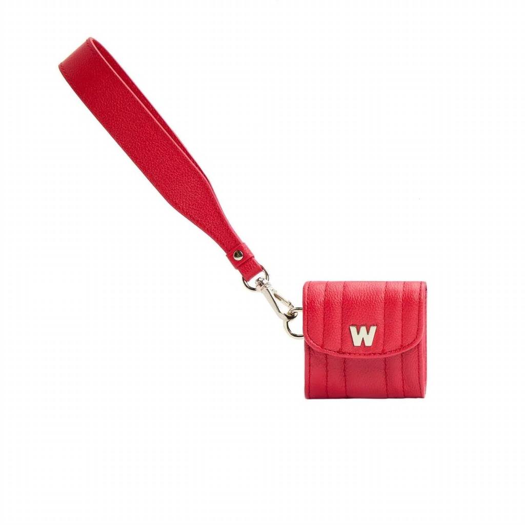 WOLF 1834 Women's Mimi Earpods Case With Wristlet In Red