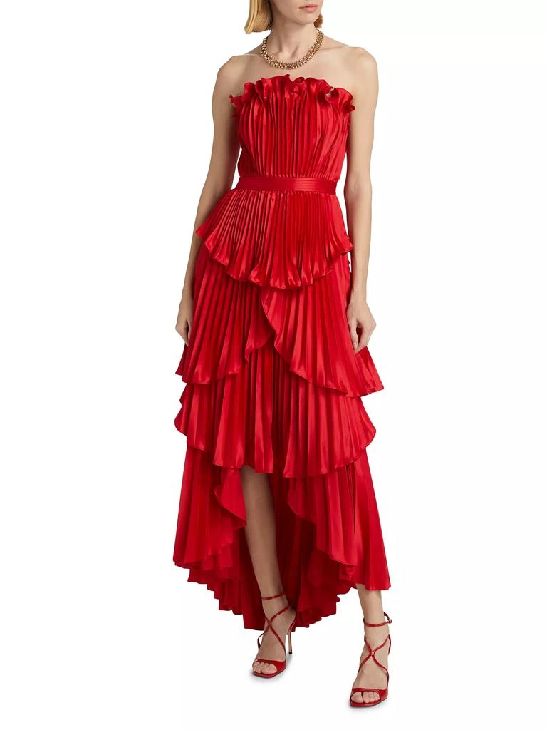 AMUR Janey Tiered Shell High-Low Gown 3