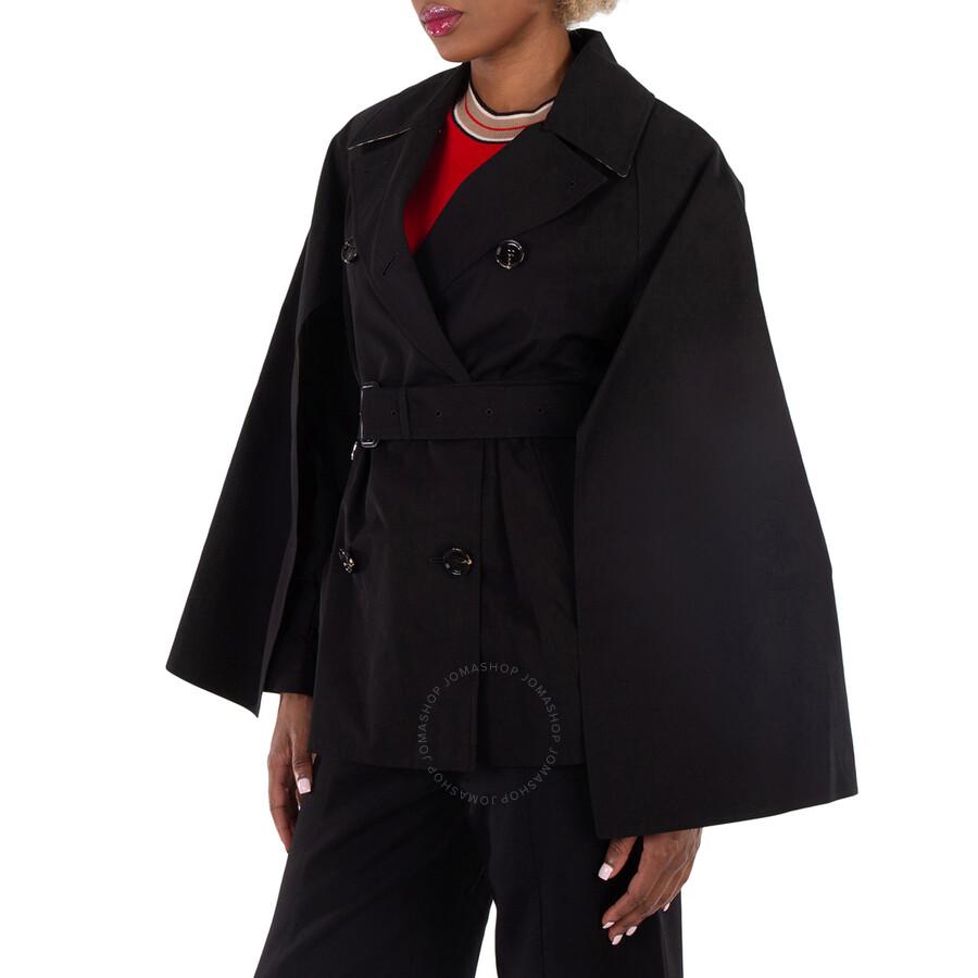 Cape-Sleeve Cropped Trench Coat – On Sale Now with Up to 71