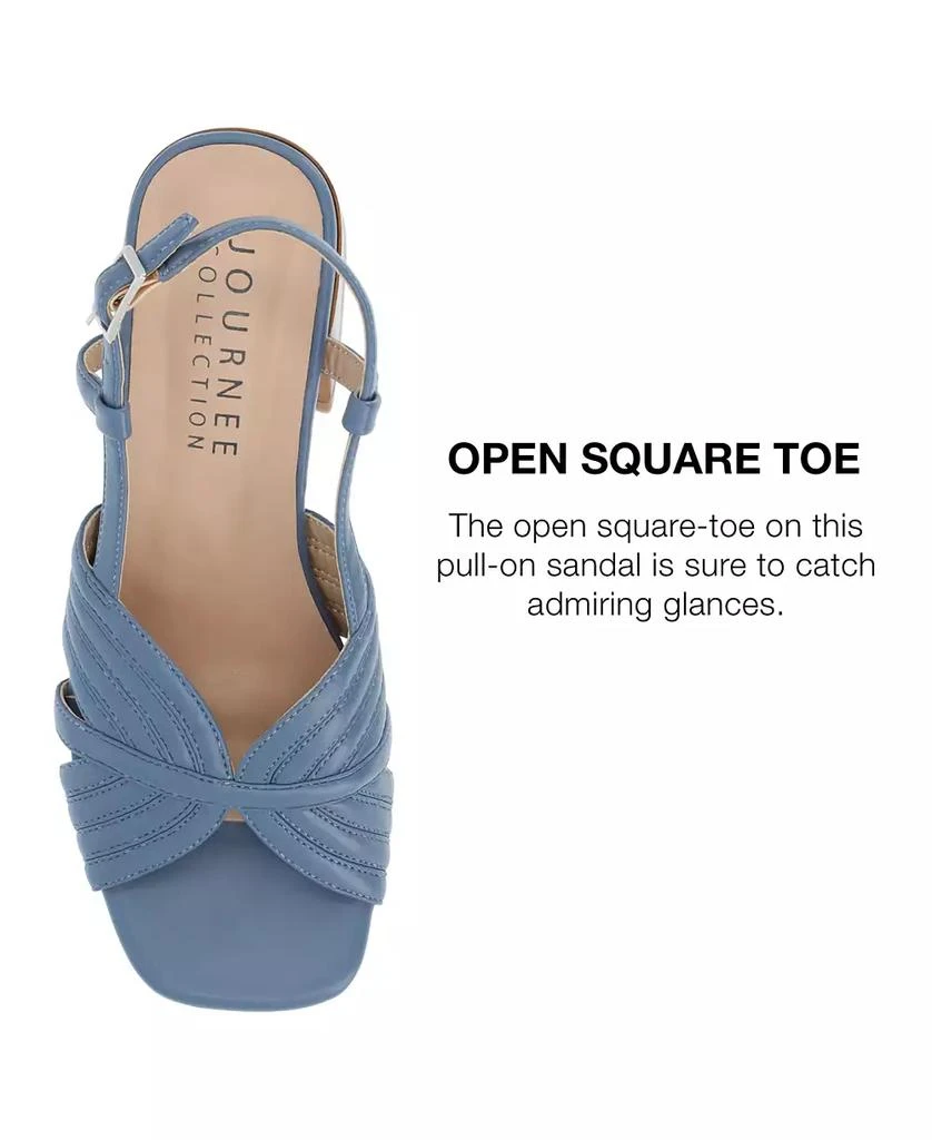 Journee Collection Women's Kirsi Square Toe Sandals 7