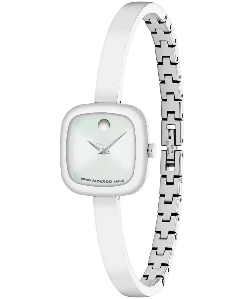 Movado Women's Museum Cushion Swiss Quartz Stainless Steel Bangle Watch, 21.50mm 2