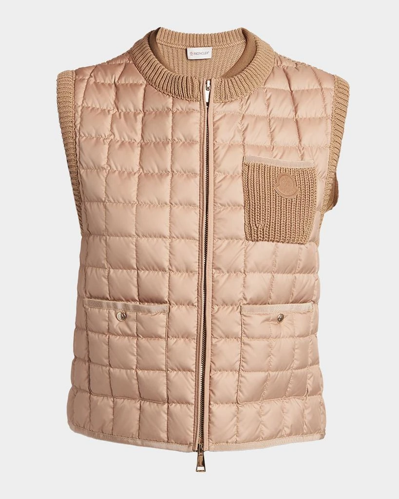 Moncler Quilted Combo Down Vest