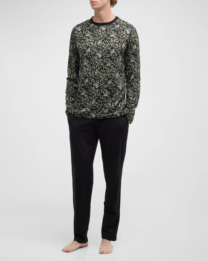 HOM Men's Koala-Print Long Pajama Set 1