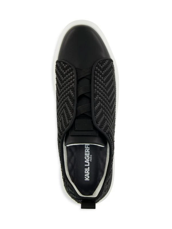 Karl Lagerfeld Paris Mixed Media Laceless Sneakers 3