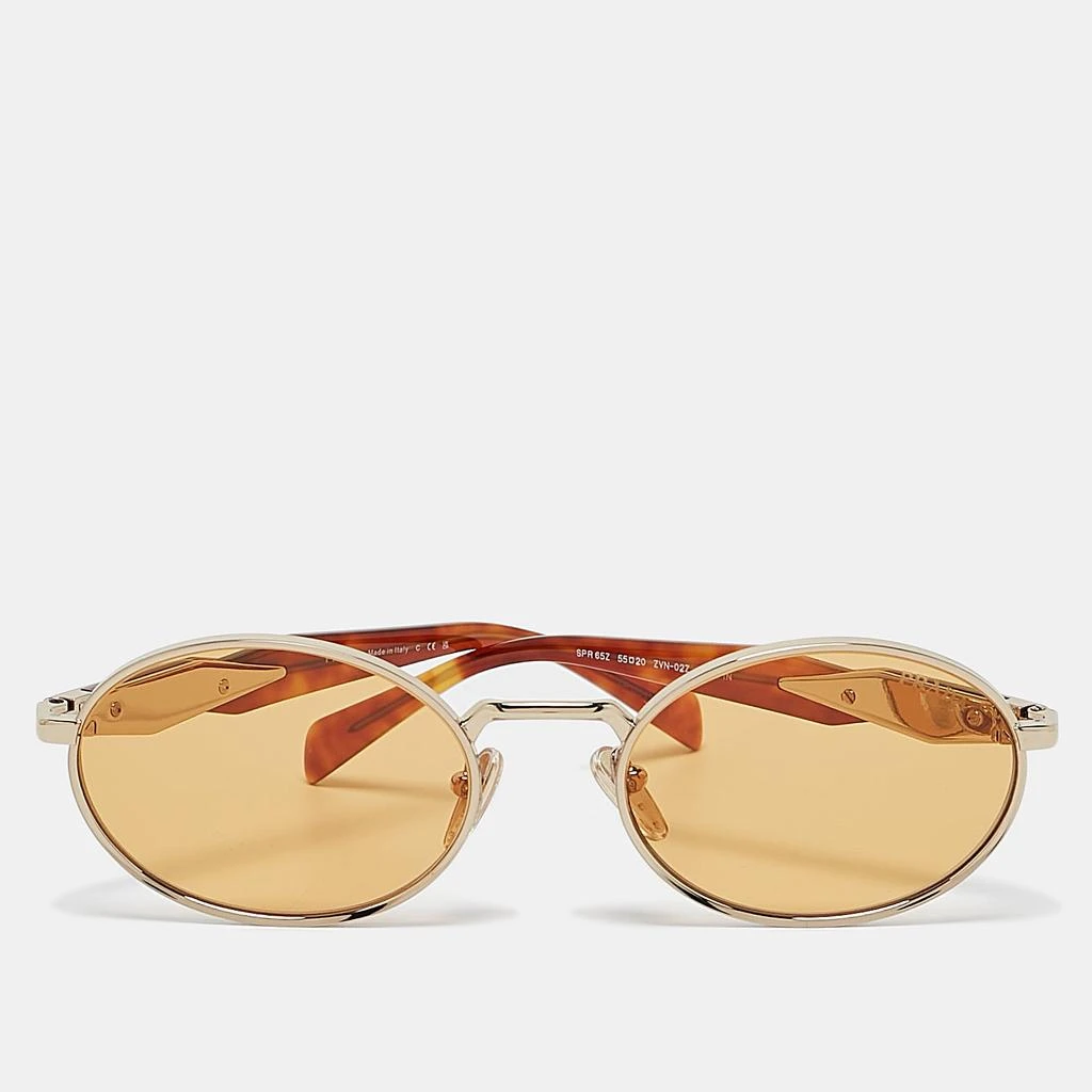 Prada Gold Tone/papaya Spr65Z Oval Sunglasses 1