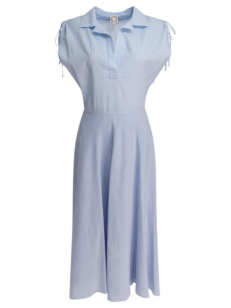 INES DE LA FRESSANGE Ines De La Fressange Tie Sleeve Midi Dress